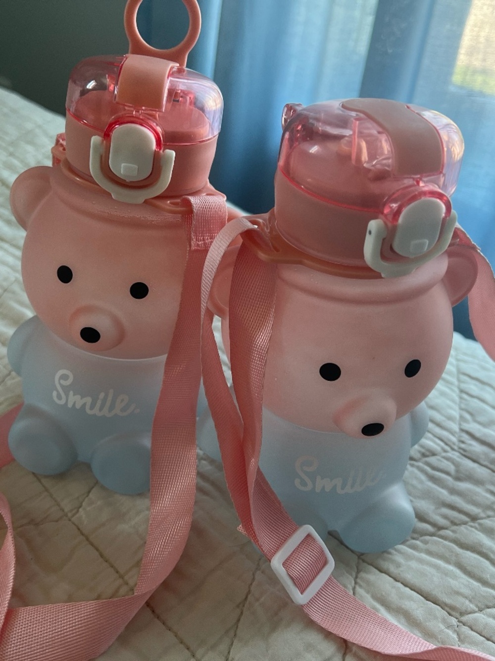 Smile/Bear/ drink holder with strap for kids/big kids ;)
